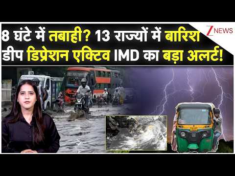 Aaj Ka Mausam: 8 घंटे में तबाही?13 राज्यों में बारिश डीप डिप्रेशन एक्टिव IMD अलर्ट! |Weather Alert |