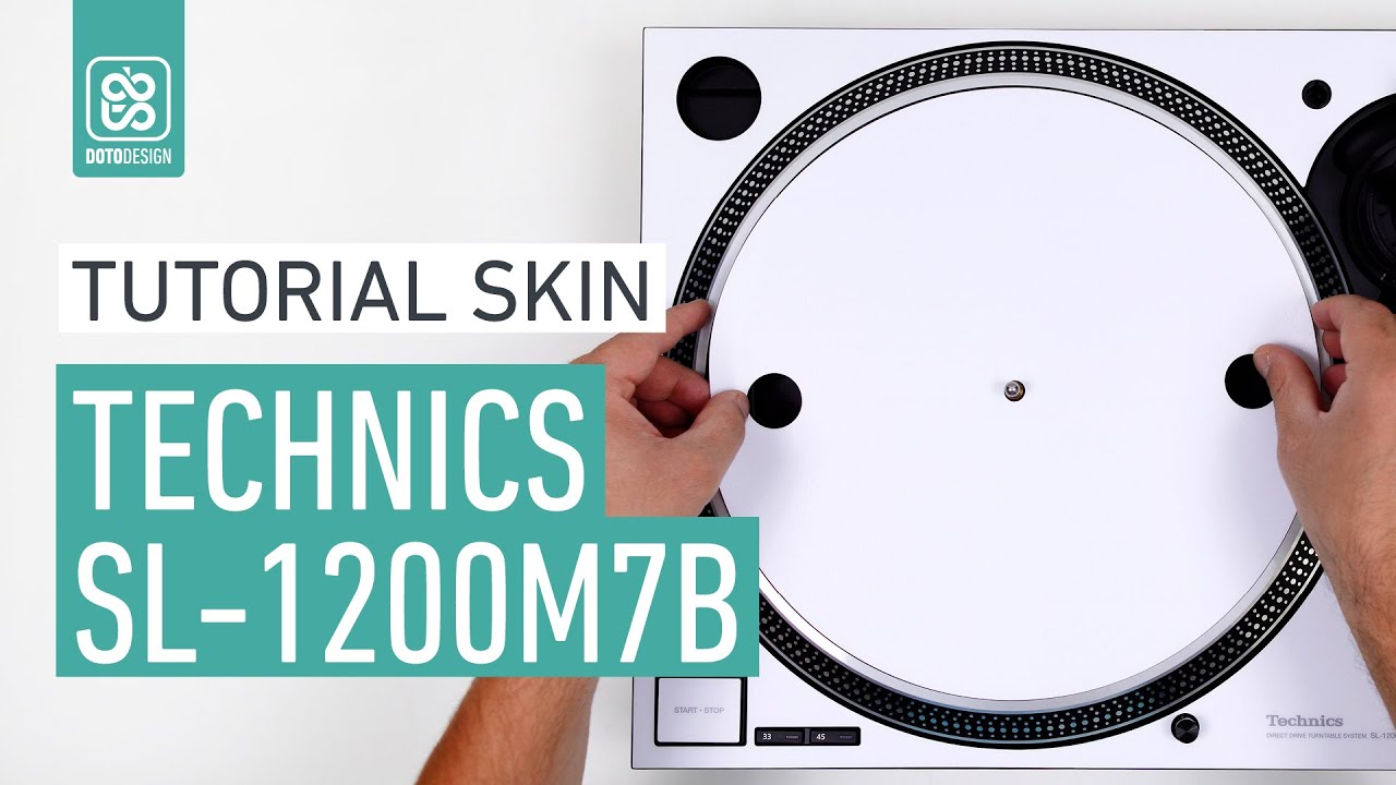 Technics SL-1200 MK7 M7B Full White Skin - How to apply a turntable Skin | Tutorial Doto Design