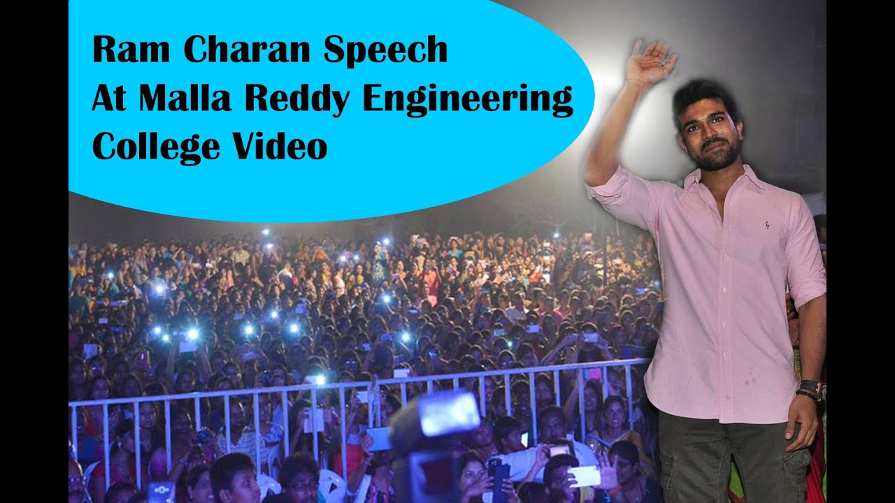Ram Charan Speech At Malla Reddy Engineering College Event Video
