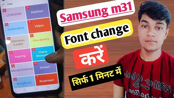 Samsung m31 font style change || How to change font style in Samsung m31