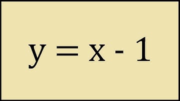 How to graph y = x - 1