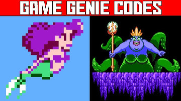 (The Little Mermaid) One Hit Kill Bosses & Invincibility - Game Genie Codes