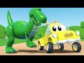 InvenTom The Tow Truck - TOY STORY - DINOSAUR T-REX going wild !  - Car City - Cartoons for kids