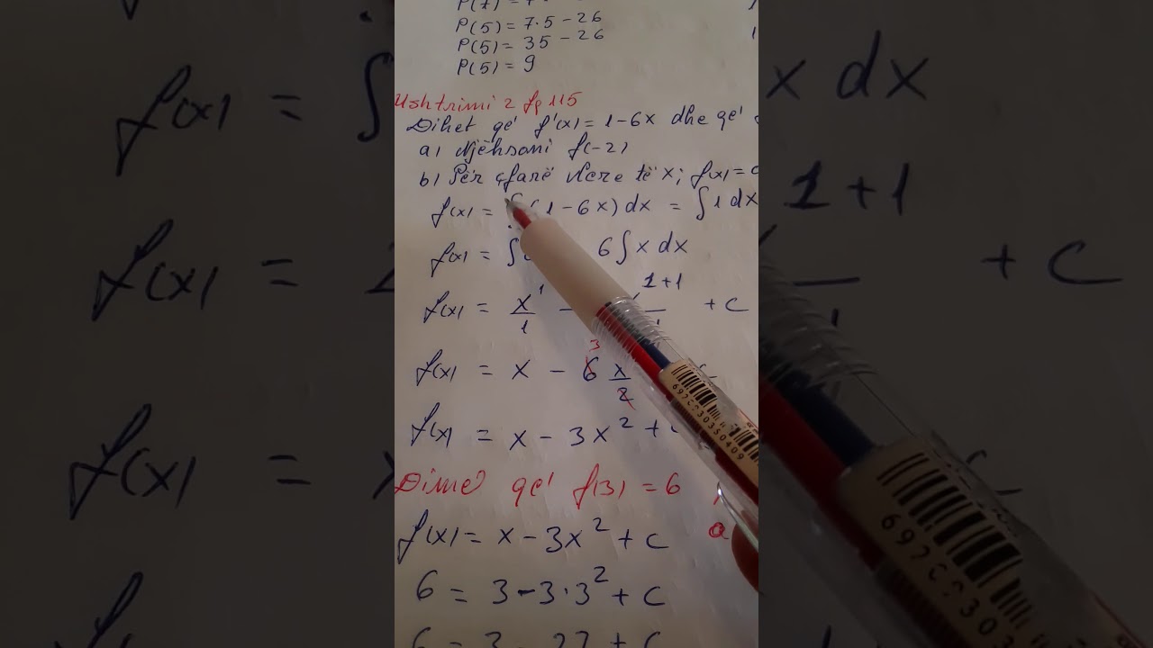 Integrali i pacaktuar(zgjidhje  problemash)