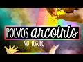 Cómo hacer polvos arcoiris caseros FÁCIL / Holi NO Toxico ✎ Craftingeek