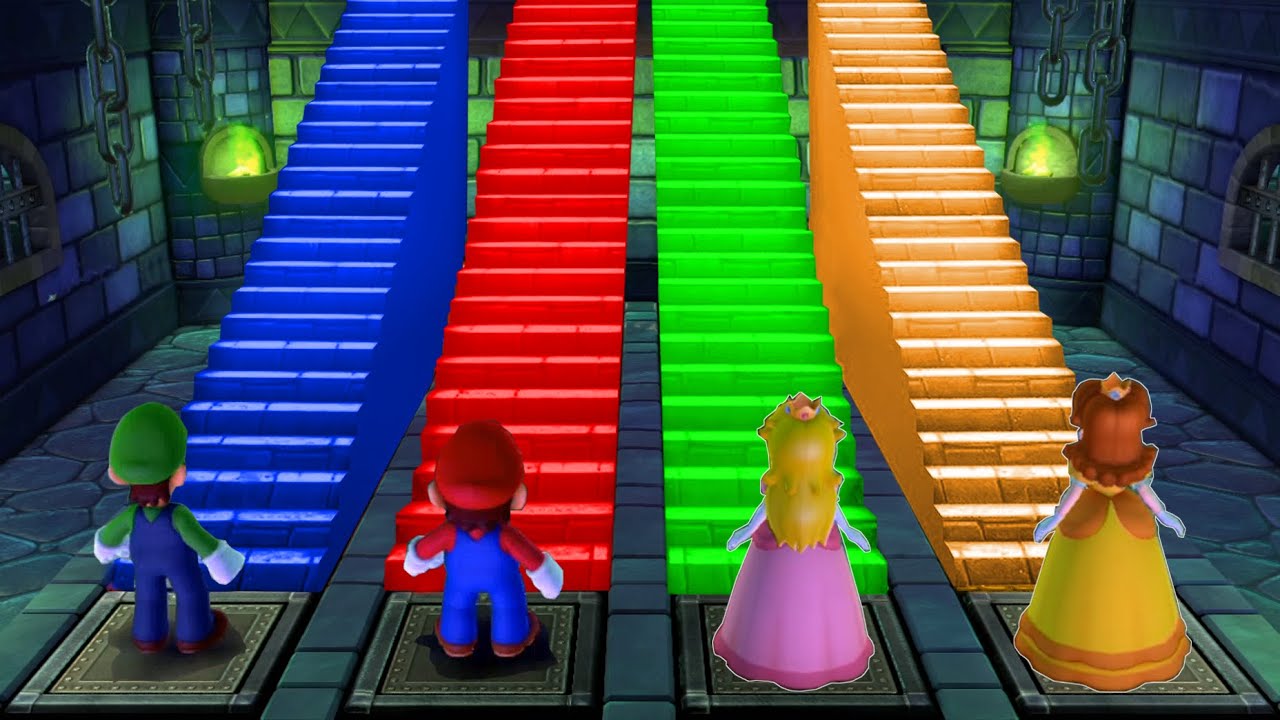 【マリオパーティ10】ミニゲームルイージVsマリオVsデイジーVsピーチ( たつじん難易度)