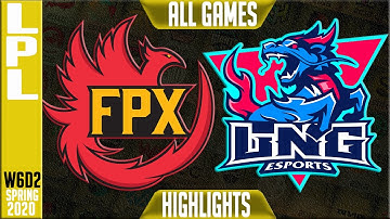 FPX vs LNG Highlights ALL GAMES | LPL Spring 2020 W6D2 | FunPlus Phoenix vs LNG Esports