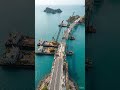 Empty ocean to an engineering masterpiece #construction #megaprojects #bridgeconstruction #viral