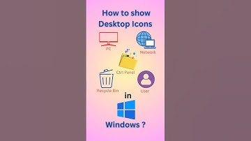 How to restore missing desktop icons? | show desktop icons in windows