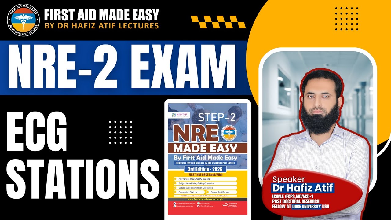NRE-2 EXAM | ECG OSCE STATIONS | DR HAFIZ ATIF | FIRST AID MADE EASY PLATFORM @NRE @PMDC