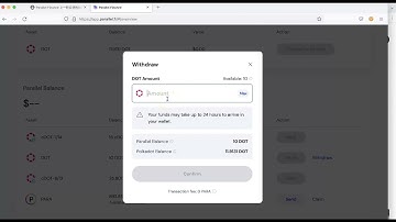 Parallel Finance的DOT可以提现会钱包，以及如何操作的教程分享#Parallel Finance, #parallelfi
