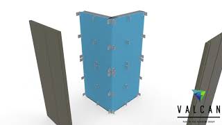 Vitrabond or Vitradual non-combustible rivet fix full system animation
