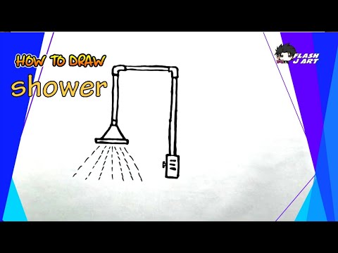 how to draw shower step by step 720p - YouTube