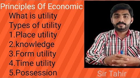 Discuss utility And Determination of utility Economics lecture I.Com