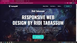 A gaming website made with HTML and CSS