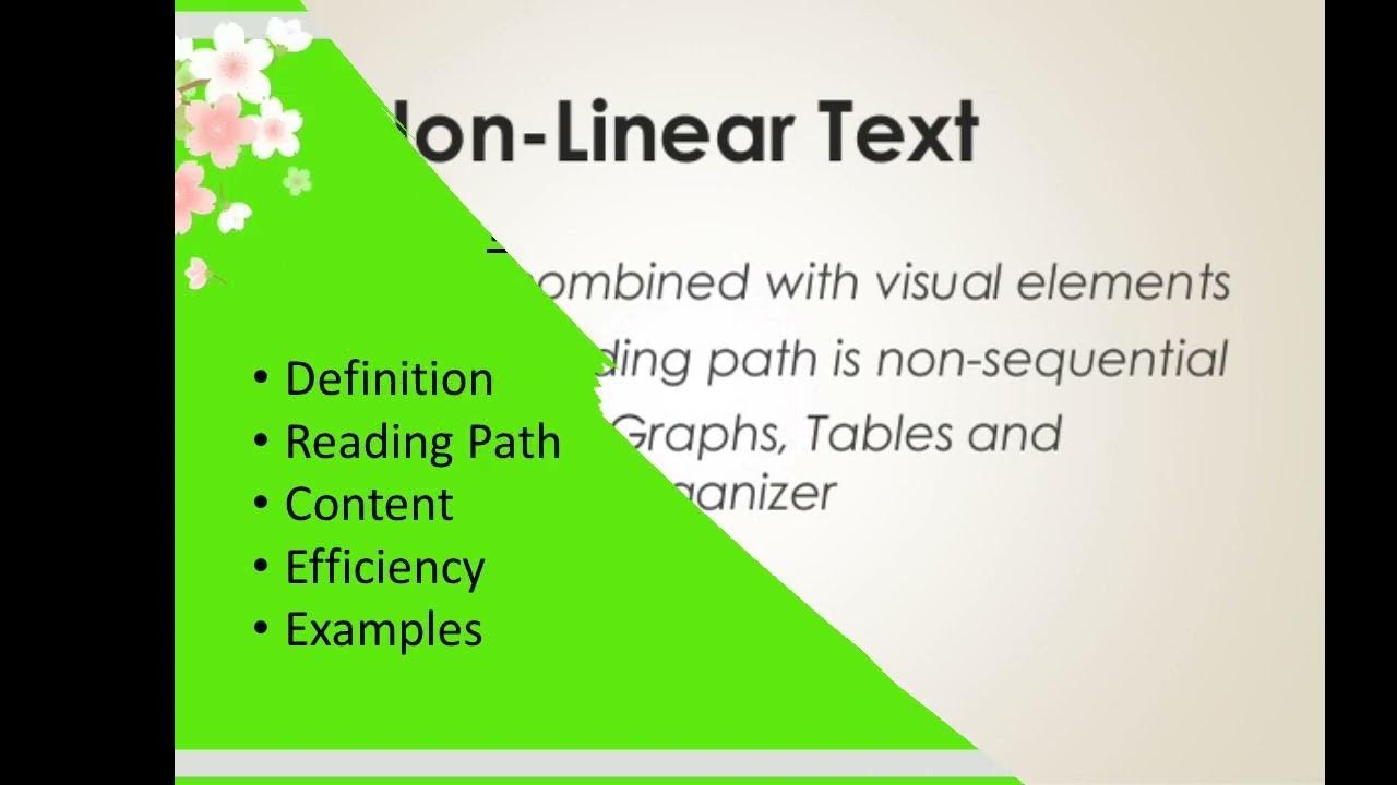 Linear and Non Linear Text - YouTube