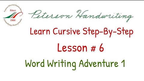 Learn CursiveStep_By_Step Lesson # 6