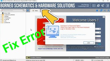 Borneo fix username or password failed!/Login Error
