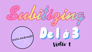 Subitizing de 1 à 3 en français vidéo 1 instit.andrea23