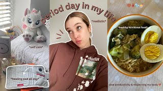 period day in my life *realistic* I slow productivity, energy givers, nurturing food & self care