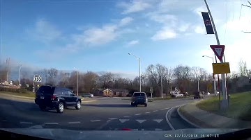 Blindspots! Guy Veers Into My Lane After Roundabout