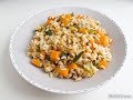 Como fazer soja com arroz e verduras