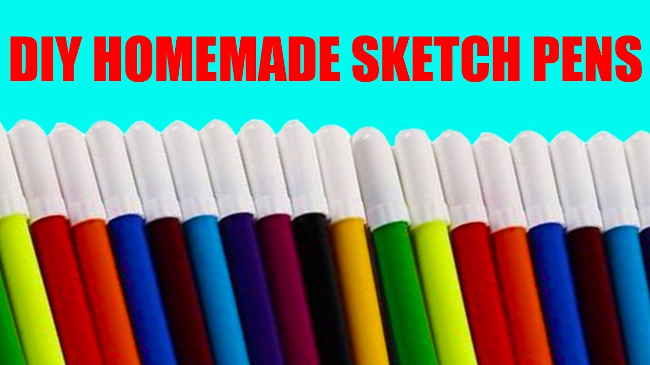 Homemade Sketch Pens - How to make sketch pen at home  diy sketch pen  making at home/diy marker pen 