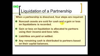 Liquidation of a Partnership / تصفية شركة الأشخاص