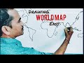 How to draw world map easily