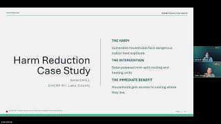Program Values Harm Reduction and Lasting Community Benefits Extreme Heat Webinar