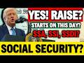 SOCIAL SECURITY BENEFITS PAYMENT CHECK INCREASING DAY SSA SSI SSDI VA UPDATE?
