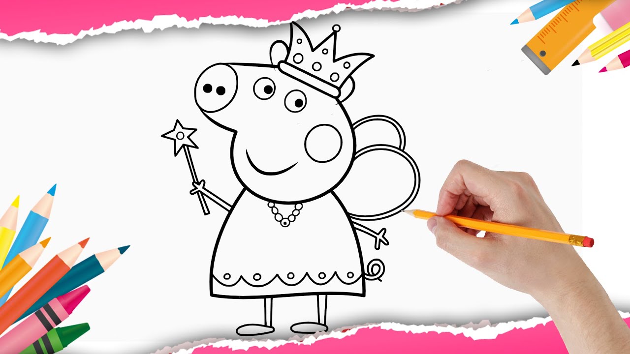 como desenhar a peppa pig passo a passo. #peppapig #desenhossimples