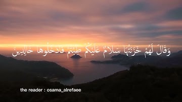 خواتم سورة الزمر/بصوت القارئ أسامة الرفاعي/تلاوة مرئية هادئة مريحة للقلب