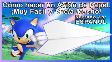 😉✈️👍 Escúchalo en Español: Cómo hacer un Avión de papel. Fácil de Hacer  y Vuela Mucho  😉✈️👍