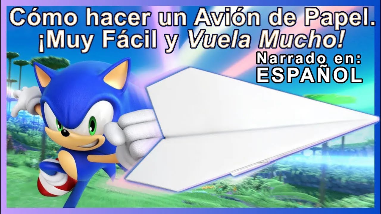 😉✈️👍 Escúchalo en Español: Cómo hacer un Avión de papel. Fácil de Hacer  y Vuela Mucho  😉✈️👍