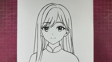 Easy Anime Drawing | How to Draw Anime Girl Easy step-by-step
