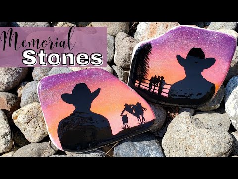 Memorial Stone Rock Painting