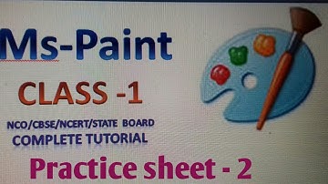 class 1 Ms-Paint /CBSC/ICSC/STATE Board / olympiad /cyber (NCO) class 1