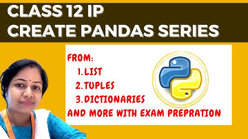 create a pandas series
