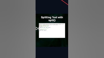 Splitting Text with split() #ai #artificialintelligence #machinelearning #aiagent Splitting Text