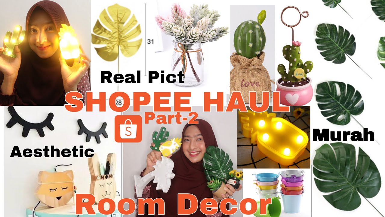 Part2 SHOPEE  HAUL ROOM DECOR printilan2 dekorasi  KAMAR  