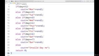 46  Display Day name using else if ladder