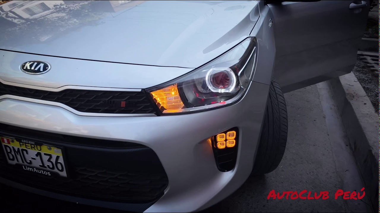 Faros Led kia Río y Neblineros Led YouTube