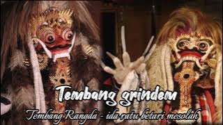 Tembang Rangda - ida ratu betari mesolah ( Tembang grindem)
