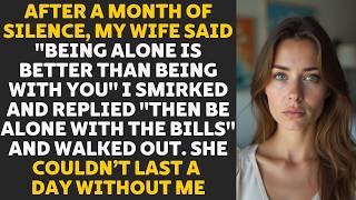After A Month of Silence She Said Being Alone is Better - My Response Was Priceless