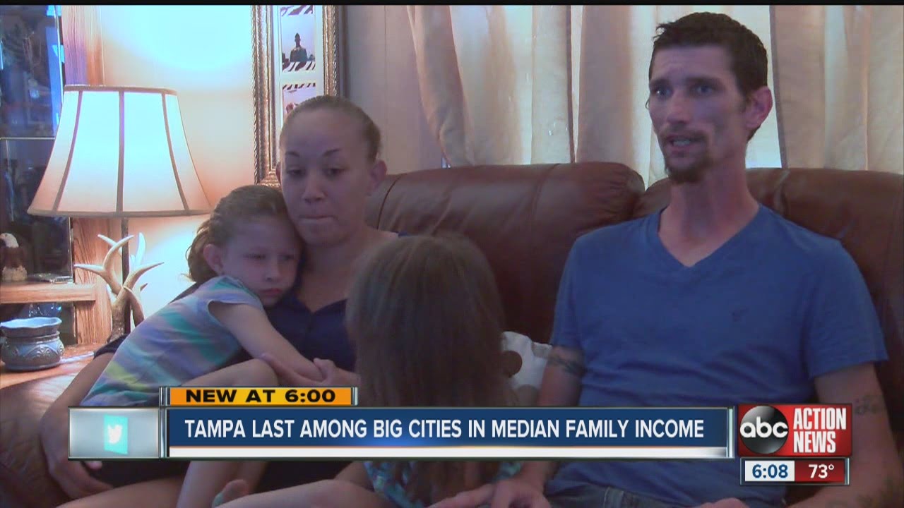 Tampa last among big cities in median family YouTube