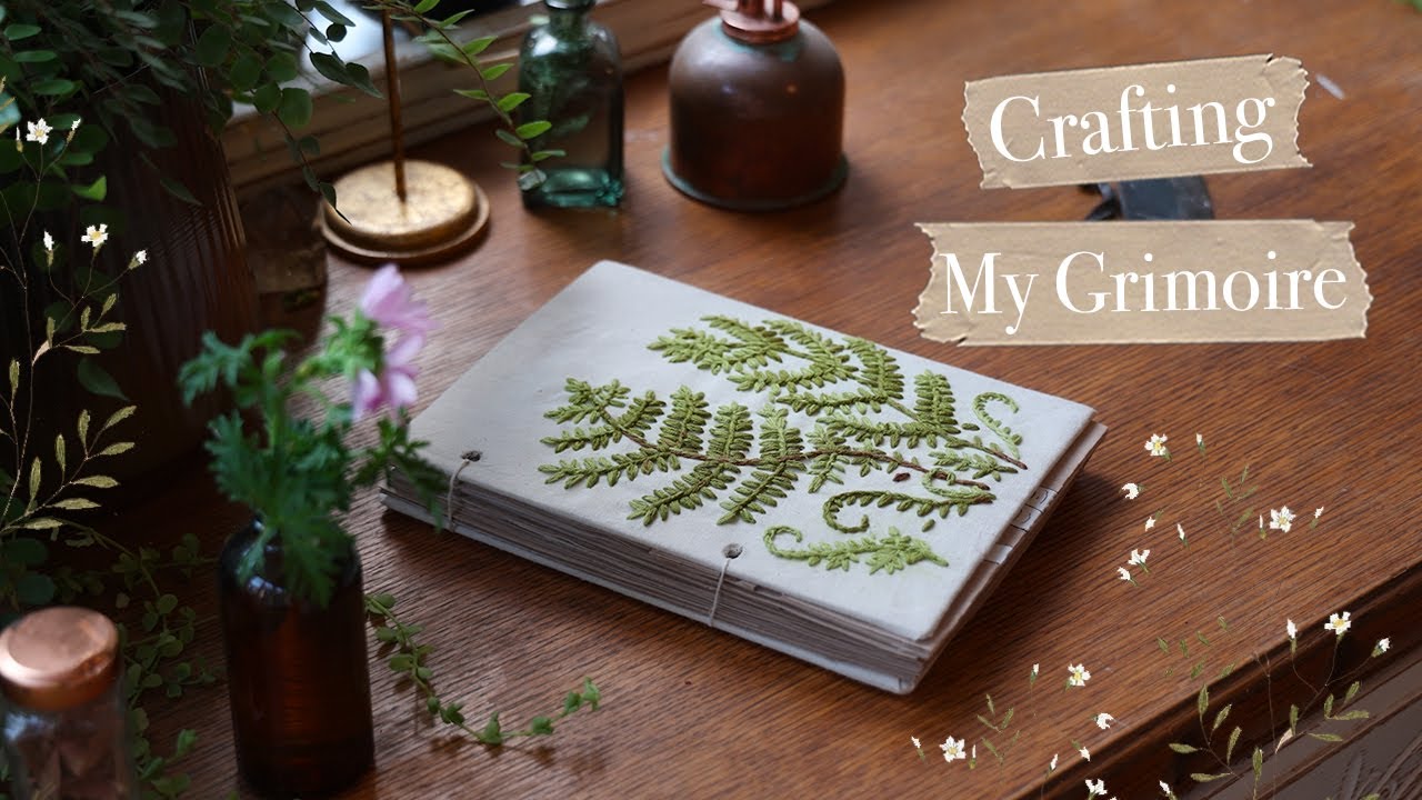How I Craft my Grimoire | Making the Cover and Pages | A Green Witch's Book of Shadows Design