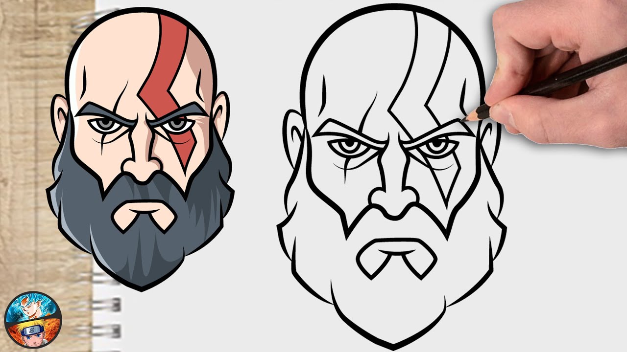 COMO DIBUJAR A KRATOS DE GOD OF WAR ( Dios de la guerra ) fácil - How To  Draw Kratos God of War easy - thptnganamst.edu.vn