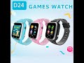 Music player touch screen mp3 dual camera smart kids game watch with pedometer d24