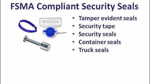 FSMA Compliant, Security Seals by TydenBrooks, Tamper Evident